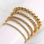 Imagen de 304 Acero Inoxidable Elegante Dainty Bracelets Delicate Bracelets Beaded Bracelet Chapado en Oro Elástico 18cm longitud, 1 Unidad