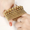 Picture of 304 Stainless Steel Stylish Dainty Bracelets Delicate Bracelets Beaded Bracelet Gold Plated Elastic 18cm(7 1/8") long