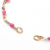 Picture of 304 Stainless Steel Link Chain Bracelets Components Gold Plated Enamel 16.2cm(6 3/8") long