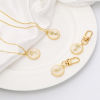 Picture of Natural Shell & Brass Birth Month Flower Charms Round Real Gold Plated White 28mm x 22mm