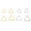 Picture of Brass Open Jump Rings Findings For Jewelry Making Real Gold Plated Triangle