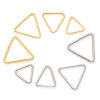 Imagen de 10 Unidades Latón Abierto Argollas Oro Real Chapado Triángulo