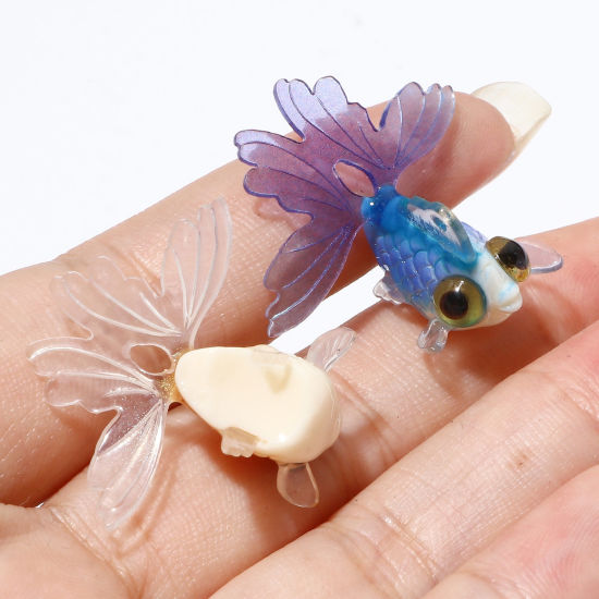 Picture of Resin 3D Charms Goldfish Multicolor 29mm x 26mm