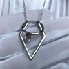 Imagen de Cobre Sencillo Collar con Colgante Multicolor Geométrico 45cm longitud, 1 Unidad