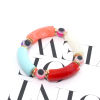 Picture of Resin Religious Dainty Bracelets Delicate Bracelets Beaded Bracelet Multicolor Curved Tube Evil Eye Elastic 7cm Dia