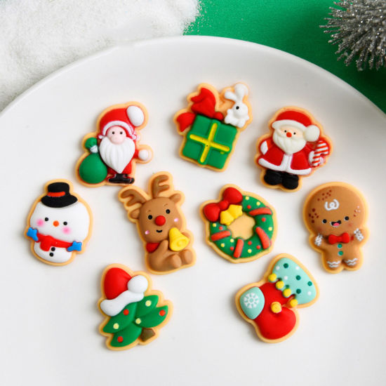 Picture of Resin Cartoon DIY Craft Embellishments Christmas