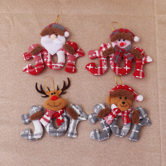 Picture of Polyester Christmas Hanging Decoration Message " JOY "