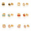 Immagine di 316 Acciaio inossidabile Elegante Orecchini a Perno Oro Placcato Multicolore Corona Smalto 6.4mm x 7mm, Posta / Filo Dimensione: (21 misura), 1 Paio