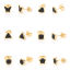 Picture of 316 Stainless Steel Stylish Ear Post Stud Earrings Gold Plated Black Geometric Enamel