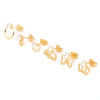 Picture of 316 Stainless Steel Stylish Ear Post Stud Earrings Gold Plated Clear Rhinestone