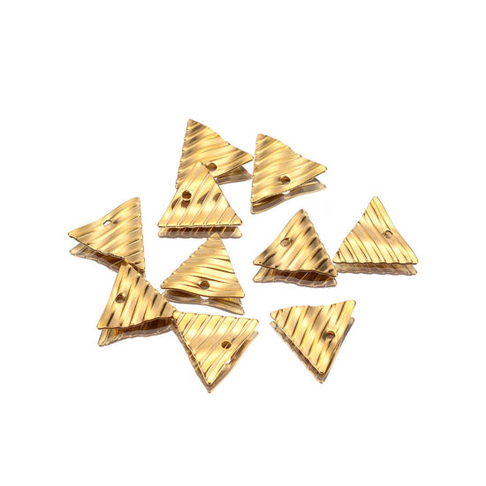 Изображение 304 Нержавеющая Сталь Подвески геометрический Разноцветный С Полосами скрученный 10 ШТ