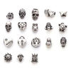 Image de Perles en 304 Acier Inoxydable Argent Vieilli 1 Pièce
