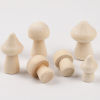Picture of Natural Wood DIY Painting Handmade Home Decoration Craft Materials Accessories Original Color Mushroom