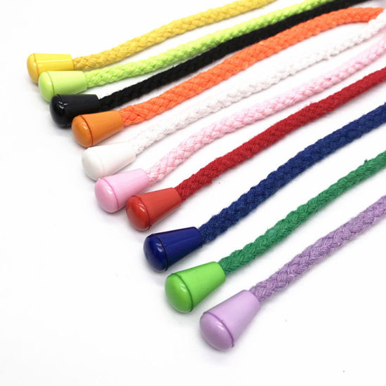 Bild von Plastic Cord Lock Stopper Sweater Shoelace Rope Buckle Pendant Clothing Accessories Multicolor 14mm x 9mm, 20 Sets