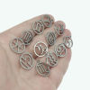 Picture of 202 Stainless Steel Charms Silver Tone Round Constellation Hollow 18mm x 16mm
