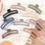 Picture of ABS Retro Hair Claw Clips Clamps Multicolor Rectangle Frosted