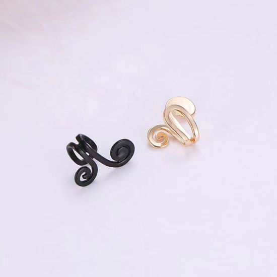 Picture of Simple Non Piercing Clip-on Earrings Multicolor Spiral 17mm x 10mm
