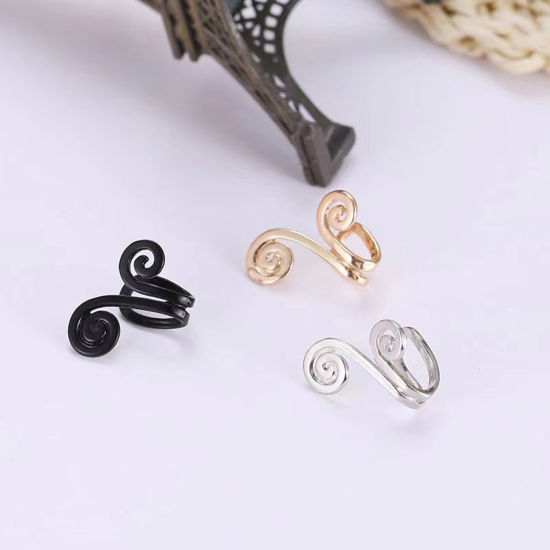 Picture of Simple Non Piercing Clip-on Earrings Multicolor Spiral 17mm x 10mm