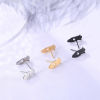 Imagen de 304 Acero Inoxidable Galaxia Pendientes Multicolor Astronave Cohete Hueco Post/ Wire Size: (20 gauge), 1 Par