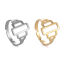 Imagen de 304 Acero Inoxidable Estilo Ins Abierto Ajustable Anillos Multicolor Rectángulo Hueco 17.3mm (US size 7), 1 Unidad