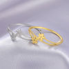 Picture of 304 Stainless Steel Ins Style Unadjustable Rings Multicolor Round Flower