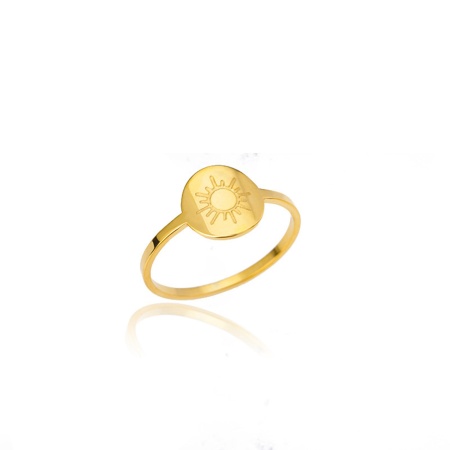 Picture of 304 Stainless Steel Ins Style Unadjustable Rings Sun & Moon