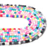Picture of Polymer Clay Beads Cube At Random Color About 6mm x 6mm