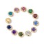 Picture of 316 Stainless Steel Birthstone Beads Round Multicolor Multicolor Rhinestone 6mm Dia.