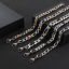 Bild von 304 Edelstahl Einfach Textilgliederkette Kette Armband Silberfarbe 1 Strang