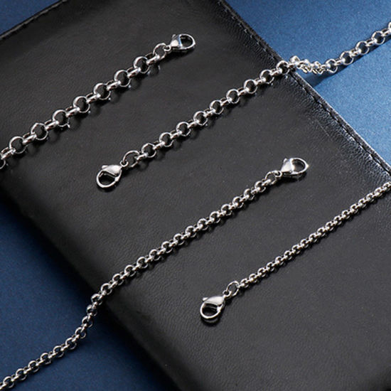 Изображение 304 Нержавеющая Сталь Простой Цепочки Ролло Браслеты Разноцветный 1 ШТ