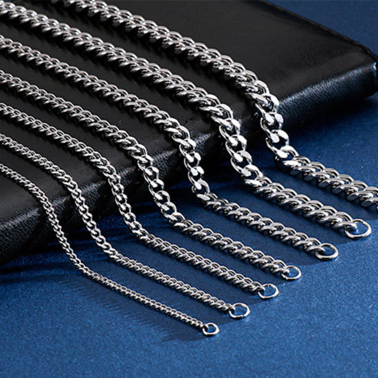 Immagine di 304 Acciaio Inossidabile Semplice Catena Singolare Braccialetti Multicolore 1 Pz