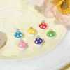 Immagine di Resina Charms Fungo 3D Tono Argento Multicolore 15mm x 12mm, 10 Pz