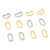 Picture of 2 PCs Eco-friendly Brass Bolt Spring Ring Clasps Geometric Real Gold Plated