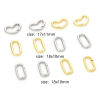Picture of 2 PCs Eco-friendly Brass Bolt Spring Ring Clasps Geometric Real Gold Plated