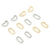 Picture of 2 PCs Eco-friendly Brass Bolt Spring Ring Clasps Geometric Real Gold Plated
