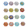 Picture of Acrylic Flora Collection Beads Multicolor Flower About 13mm x 12mm