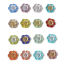 Immagine di Acrilato Collezione Flora Perline Multicolore Fiore Circa 13mm x 12mm, Foro: Circa 1.2mm, 10 Pz