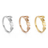 Picture of Titanium Steel Valentine's Day Unadjustable Rings Multicolor Round Message " LOVE "