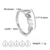 Picture of Titanium Steel Valentine's Day Unadjustable Rings Multicolor Round Message " LOVE "