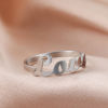 Picture of Titanium Steel Valentine's Day Unadjustable Rings Multicolor Round Message " LOVE "