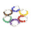 Picture of Gemstone ( Synthetic ) Adjustable Wire Wrapped Beaded Rings Silver Tone Multicolor Round 19.8mm(US Size 10)