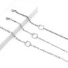 Bild von 304 Edelstahl Schmuckkette Kette Halbfertige Armbänder für die Herstellung von handgefertigtem Schmuck Silberfarbe 17cm lang, 1 Strang
