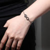 Bild von 304 Edelstahl Schmuckkette Kette Halbfertige Armbänder für die Herstellung von handgefertigtem Schmuck Silberfarbe 17cm lang, 1 Strang