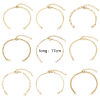 Picture of 304 Stainless Steel Link Chain Semi-finished Bracelets For DIY Handmade Jewelry Making Gold Plated 17cm(6 6/8") long