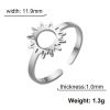 Image de Bagues Ouvert Ajoustable en Acier Titane Galaxie Multicolore Soleil Creux 17.3mm (Taille d'US: 7) , 1 Pièce
