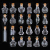 Bild von Glas & Natürliches Holz Mini Wunschflasche Fläschchen Für Ohrring Ring Halskette Transparent 10 Stück