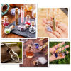 Bild von Glas & Natürliches Holz Mini Wunschflasche Fläschchen Für Ohrring Ring Halskette Transparent 10 Stück