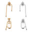 Picture of 304 Stainless Steel Ear Post Stud Earrings C Shape With Loop