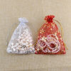 Picture of Organza Christmas Jewelry Bags Multicolor Snowflake
