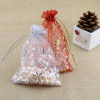 Picture of Organza Christmas Jewelry Bags Multicolor Snowflake